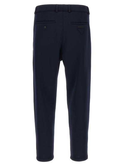 Prada Blue Polyester Casual Pants
