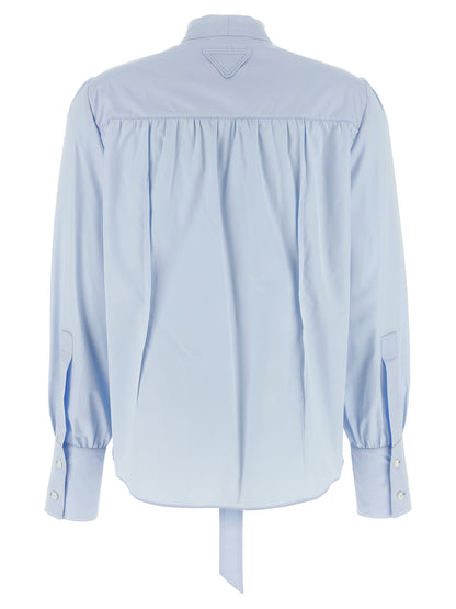 Prada Blue Cotton Blouse