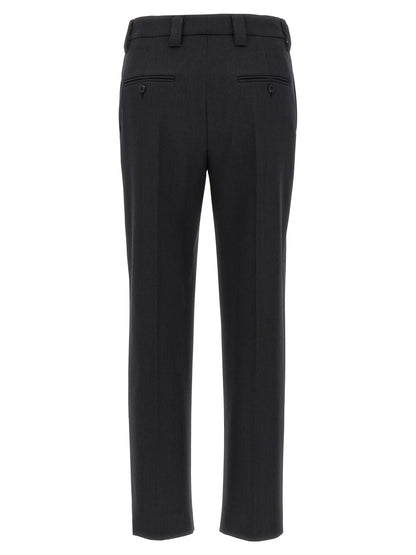 Prada Gray Virgin Wool Dress Pants
