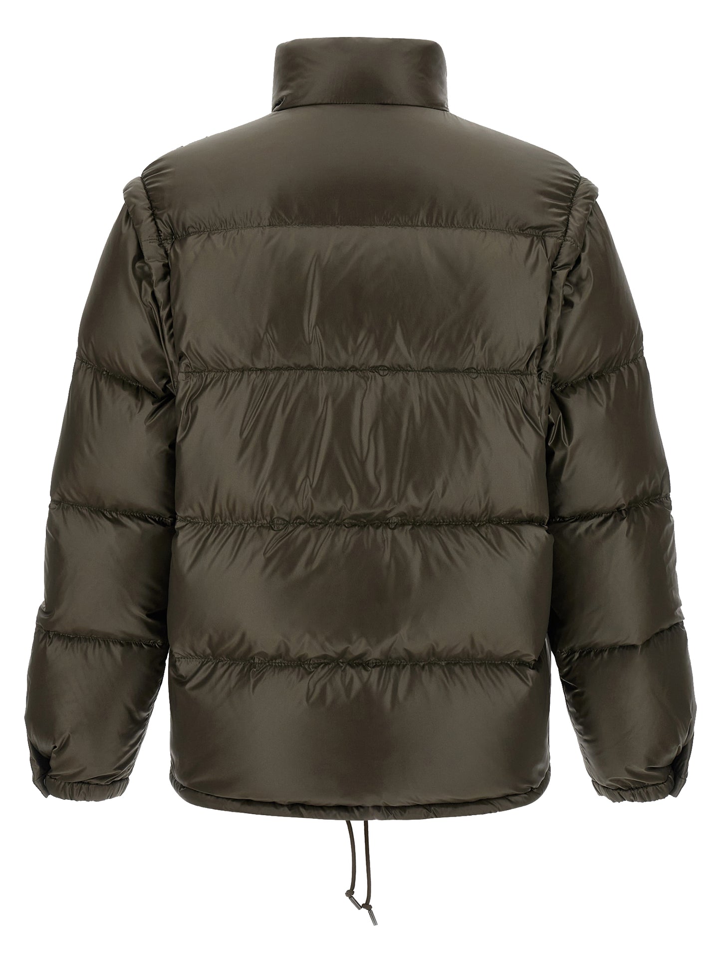 Prada Gray Recycled Polyamide Full-Length Jacket