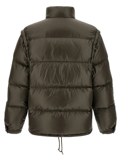 Prada Gray Recycled Polyamide Full-Length Jacket