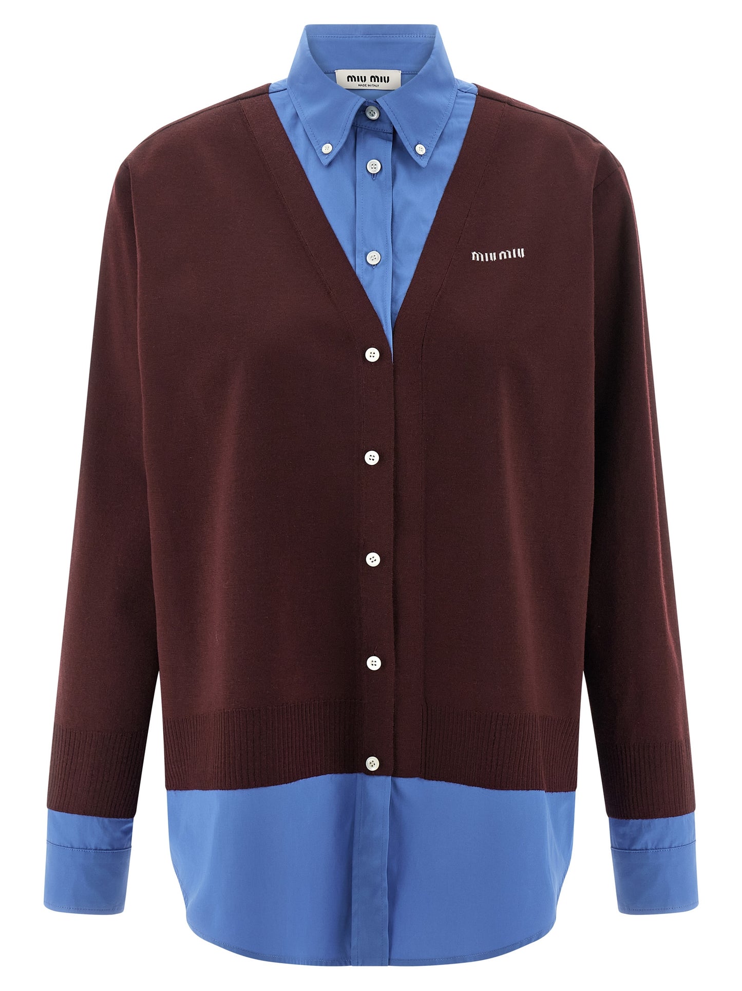 Miu Miu Multicolor Virgin Wool Blouse