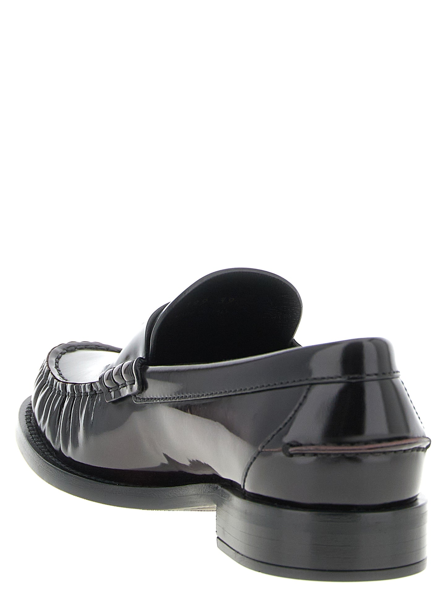 Prada Bordeaux Calfskin Slip-On Loafers