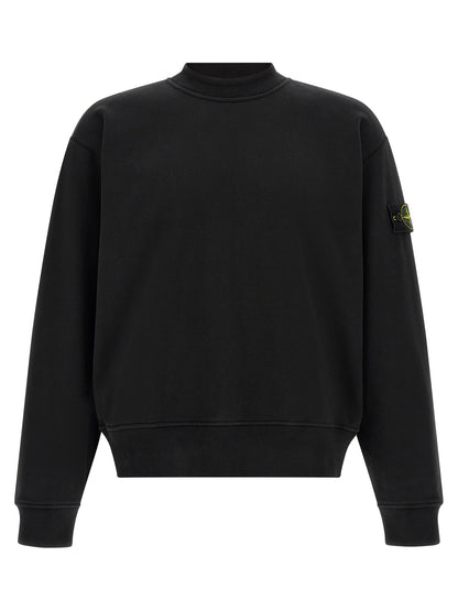 Stone Island Black Cotton Sweatshirt