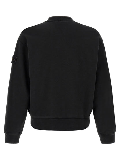 Stone Island Black Cotton Sweatshirt