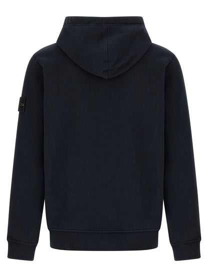 Stone Island Blue Cotton Sweatshirt