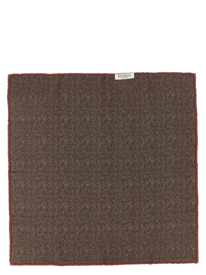 Brunello Cucinelli Brown Silk Scarf