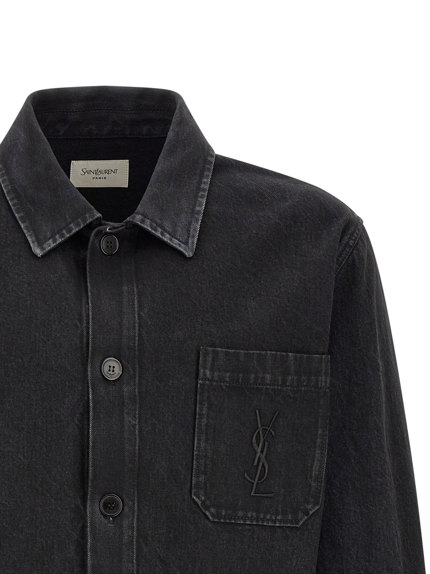 Saint Laurent Black Cotton Blouse