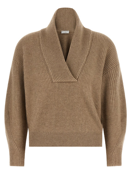 Brunello Cucinelli Beige Cashmere Cardigan