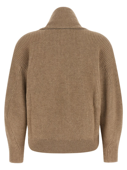 Brunello Cucinelli Beige Cashmere Cardigan