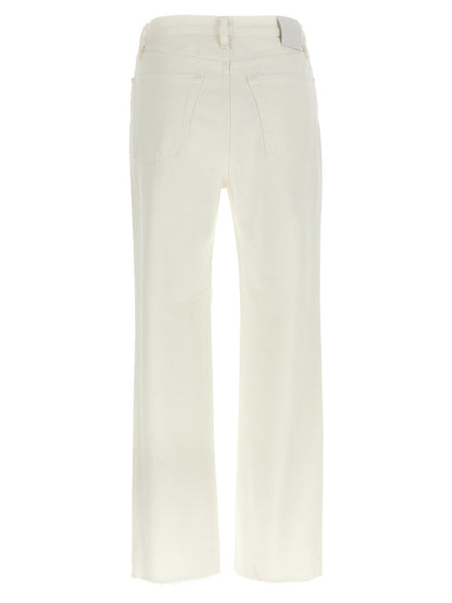 TOTEME White Cotton High-Waisted Jean