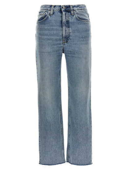 TOTEME Blue Cotton Straight-Leg Jeans