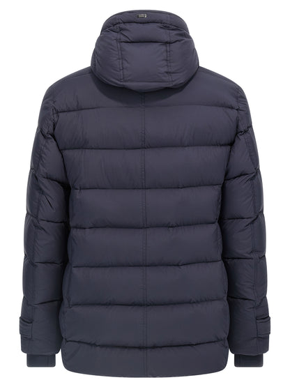 Herno Blue Polyamide Full-Length Jacket