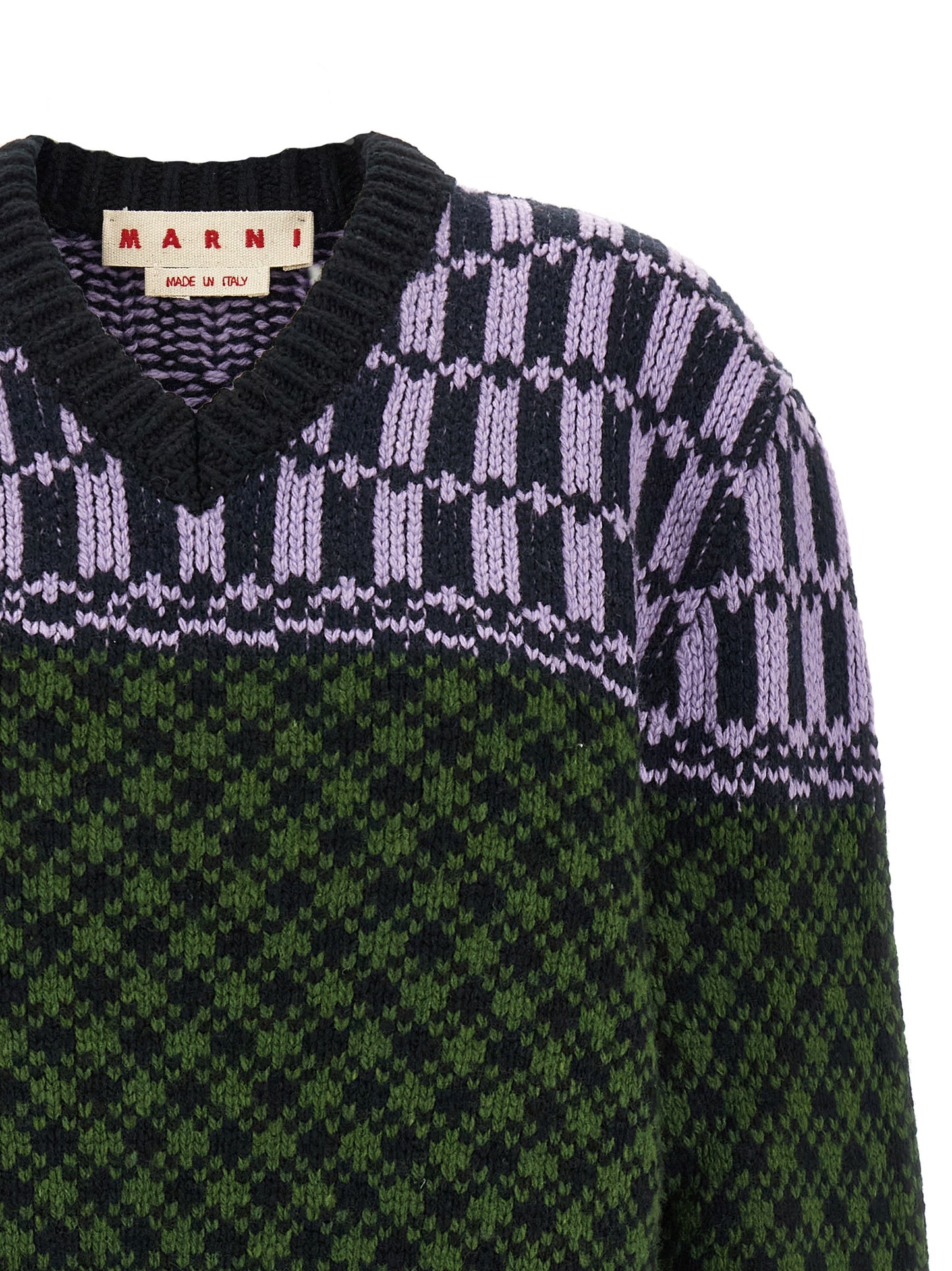 Marni Multicolor Wool Cardigan