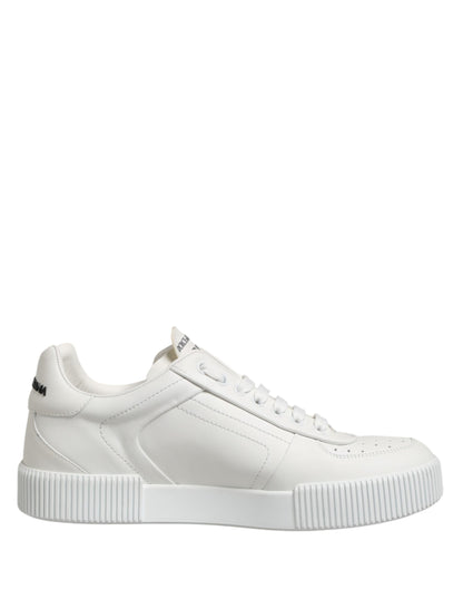 Dolce & Gabbana White Miami Leather Low Top Men Sneakers Shoes