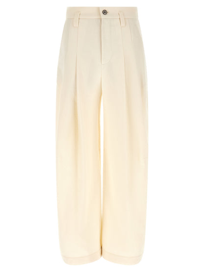 Brunello Cucinelli White Cotton Casual Pants