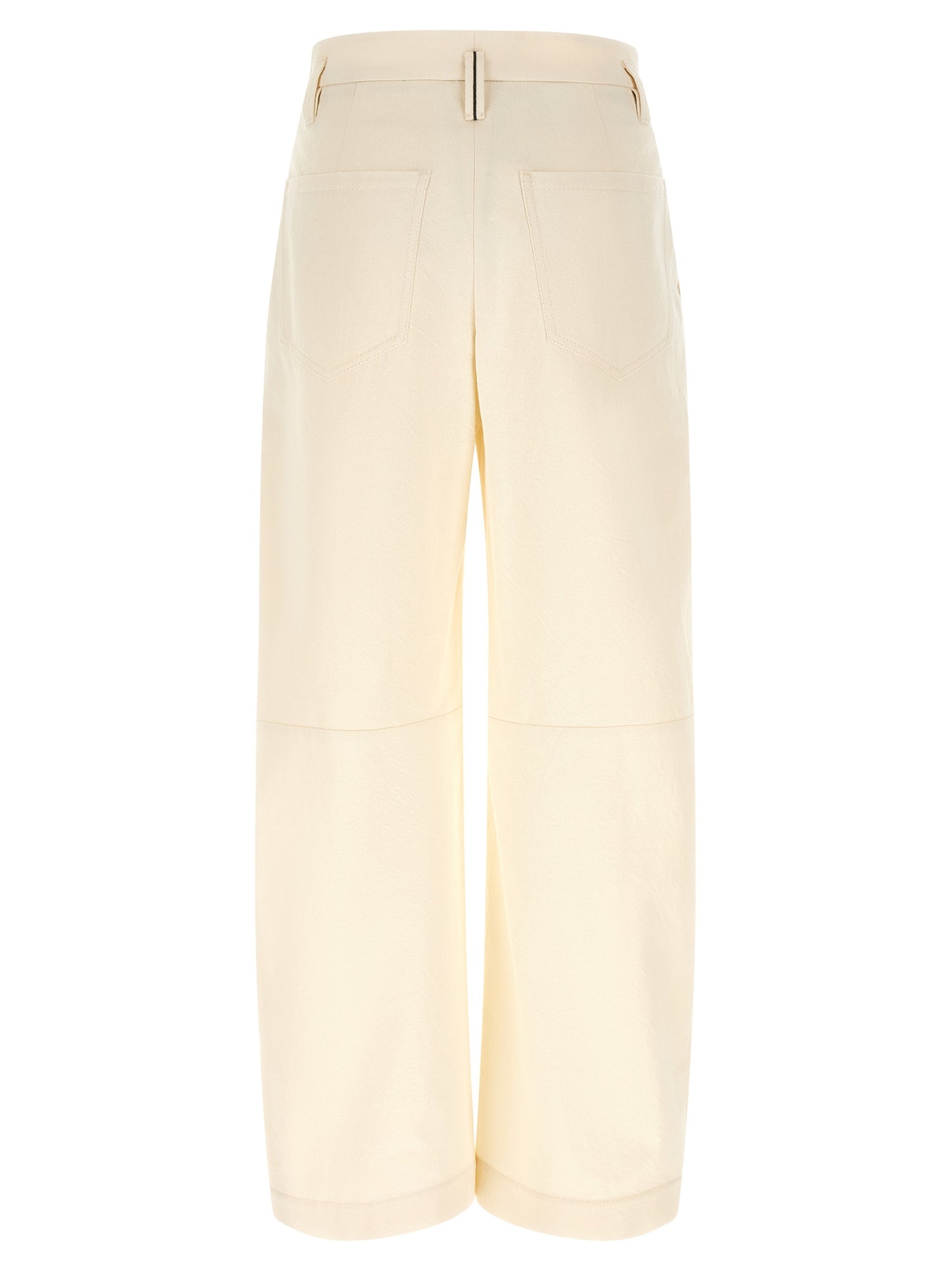 Brunello Cucinelli White Cotton Casual Pants
