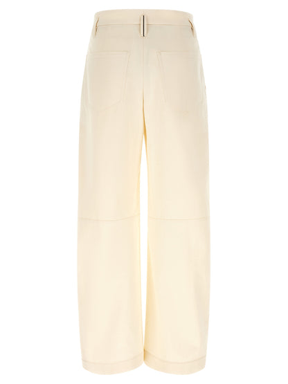 Brunello Cucinelli White Cotton Casual Pants