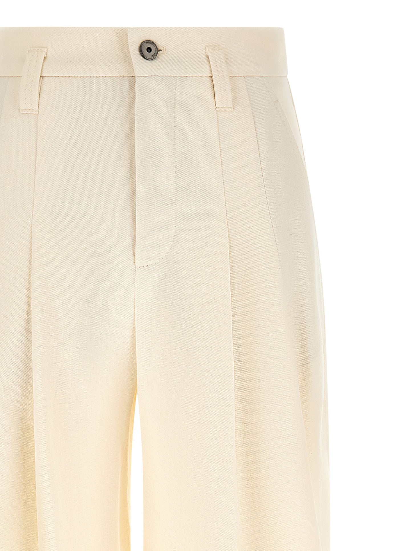 Brunello Cucinelli White Cotton Casual Pants