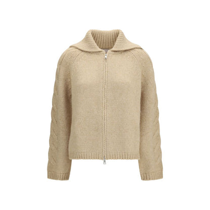 Moncler Beige Alpaca Vicugna Pacos Cardigan