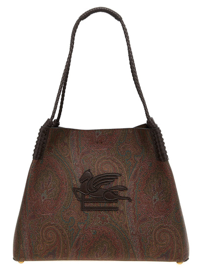 Etro Brown Cotton Tote Bag
