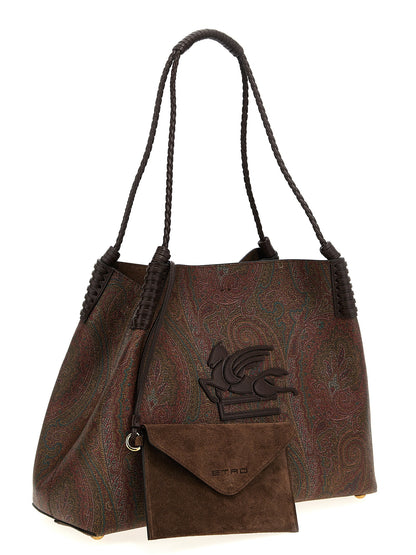Etro Brown Cotton Tote Bag