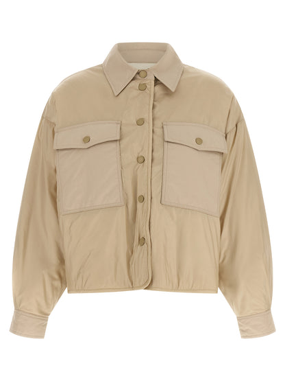 Max Mara Beige Polyester Full-Length Jacket