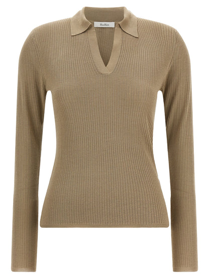 Max Mara Beige Silk Cardigan