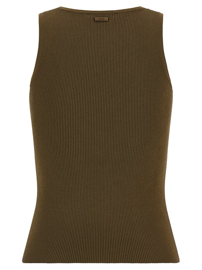 Max Mara Bicolor Viscose Sleeveles T-Shirt