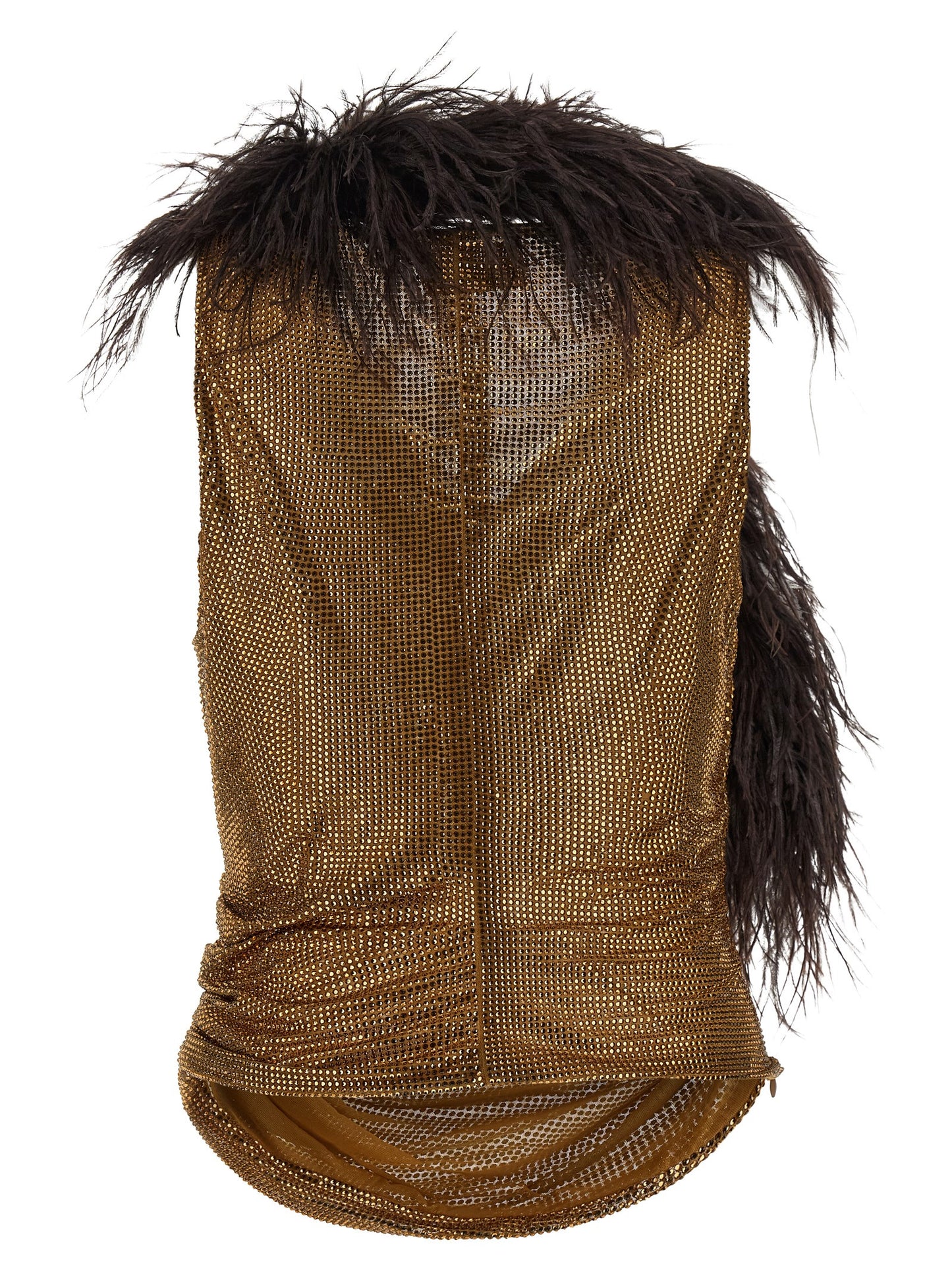 Giuseppe Di Morabito Gold Polyamide Tank Tops