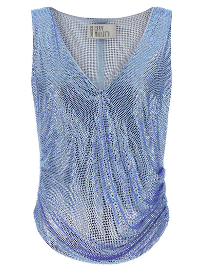 Giuseppe Di Morabito Blue Polyamide Tank Tops