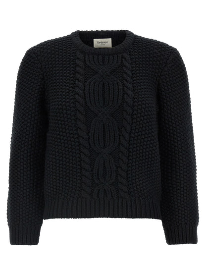 Saint Laurent Black Wool Cardigan
