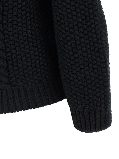 Saint Laurent Black Wool Cardigan