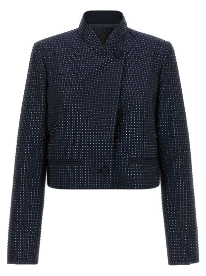 PINKO Blue Polyester Full-Length Jacket
