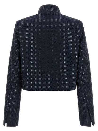 PINKO Blue Polyester Full-Length Jacket