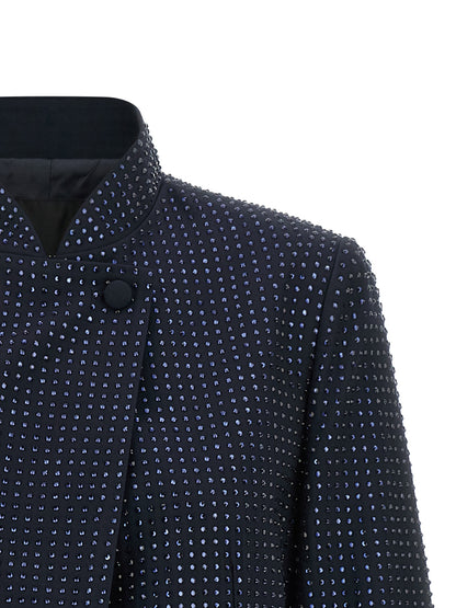 PINKO Blue Polyester Full-Length Jacket