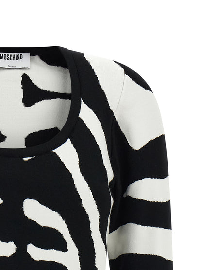 Moschino Black Viscose Cardigan
