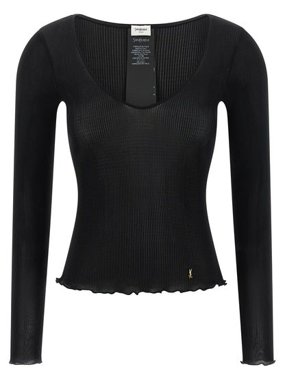 Saint Laurent Black Silk Shirt