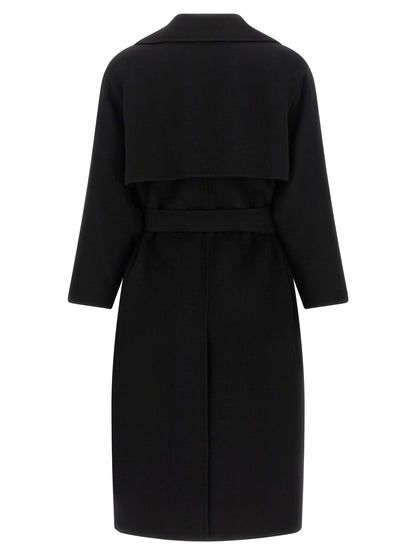 Max Mara Black Virgin Wool Coat
