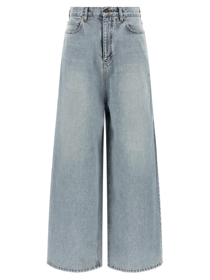 Balenciaga Blue Cotton Relaxed Fit Jeans