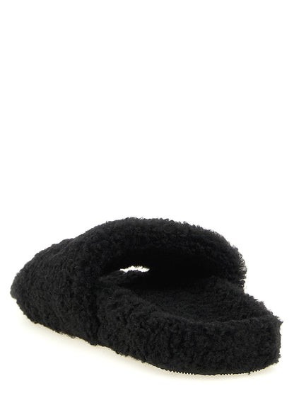Balenciaga Black Polyester Slides