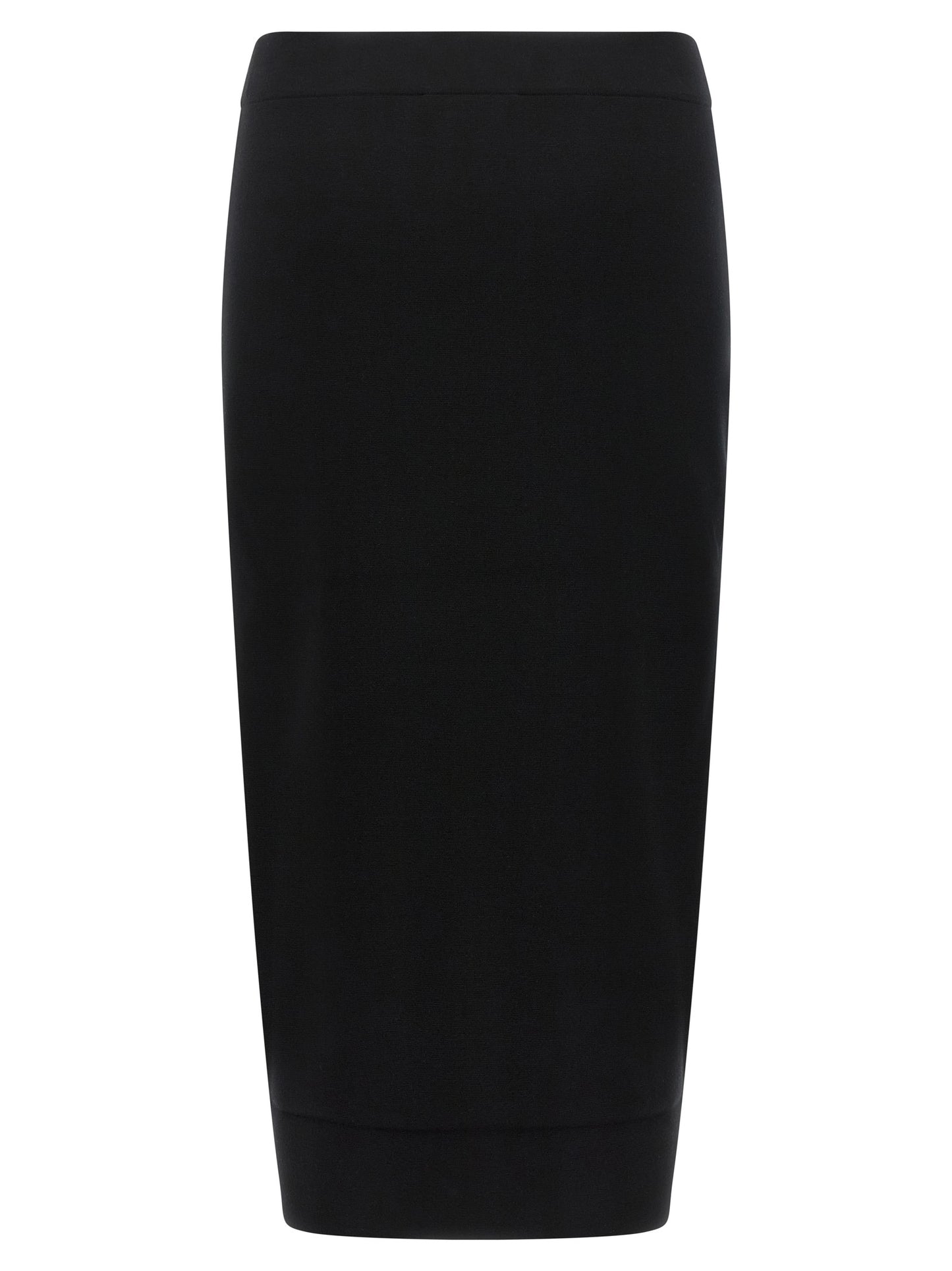 Max Mara Black Viscose Midi Skirt