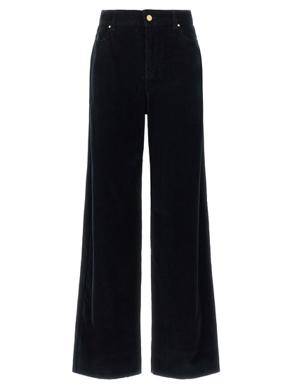 Max Mara Blue Cotton Casual Pants