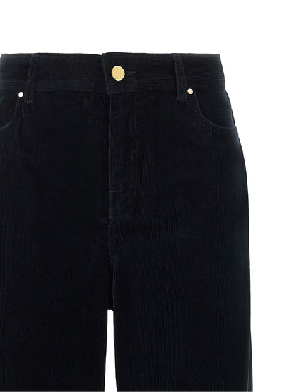 Max Mara Blue Cotton Casual Pants