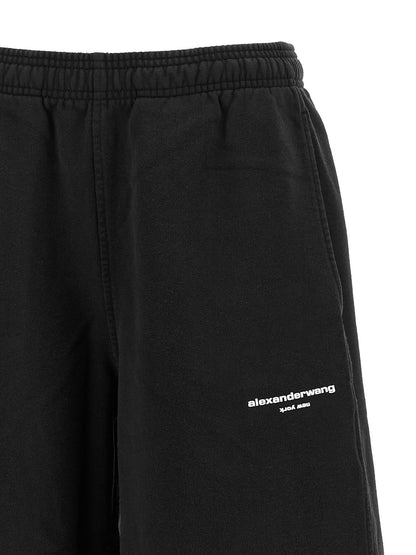 Alexander Wang Black Cotton Athletic Pants