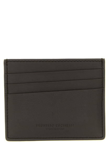 Brunello Cucinelli Black Calfskin Cardholder