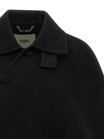Fendi Black Virgin Wool Coat