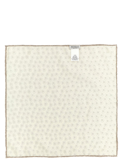 Brunello Cucinelli Beige Silk Foulard