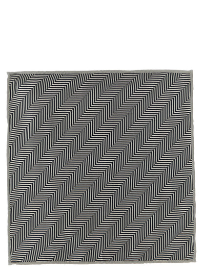 Brunello Cucinelli Gray Silk Pocket Square