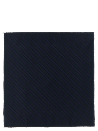 Brunello Cucinelli Blue Silk Pocket Square
